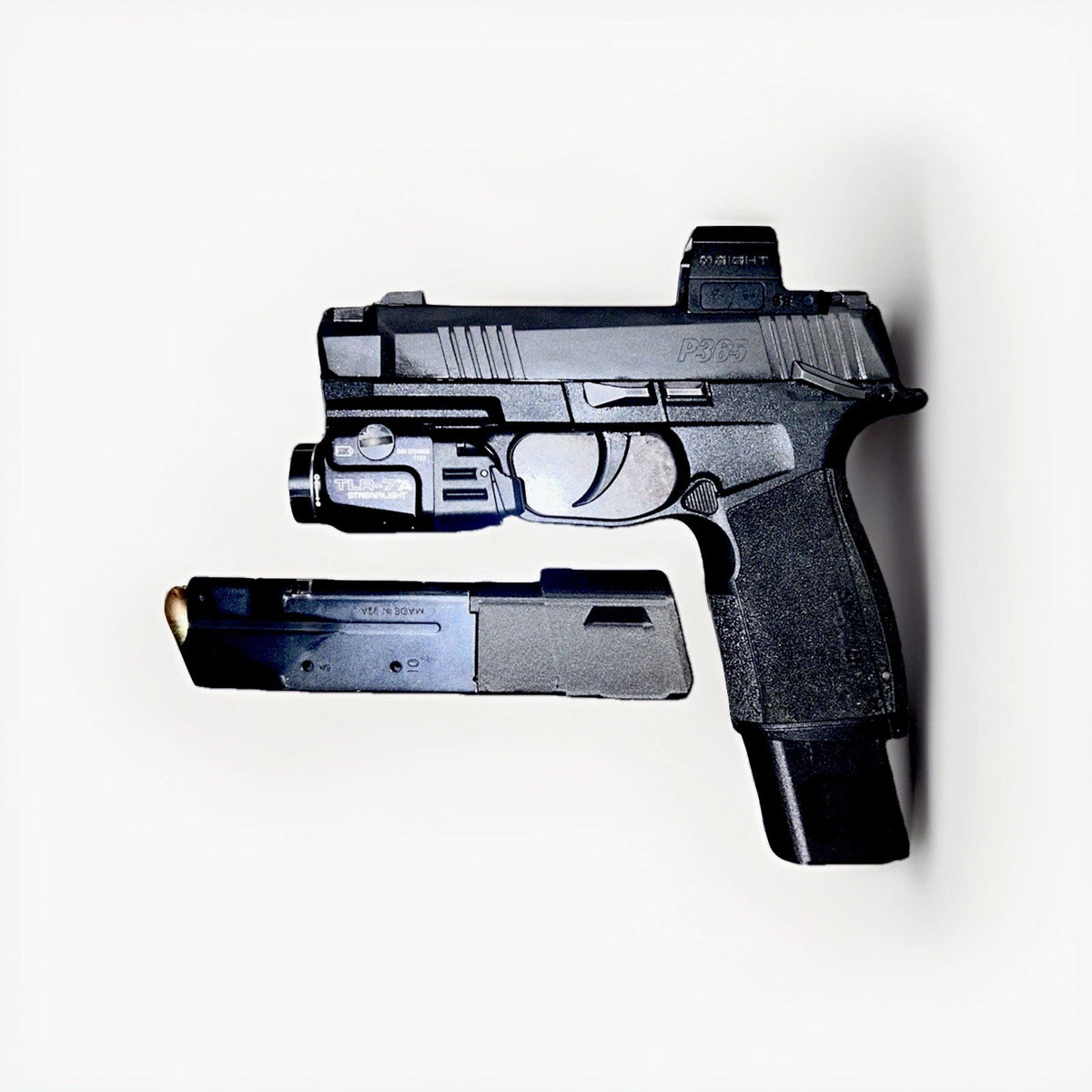 Sig P365 to Macro Grip Magazine Adapter Plate Carbon Fiber Extended Base