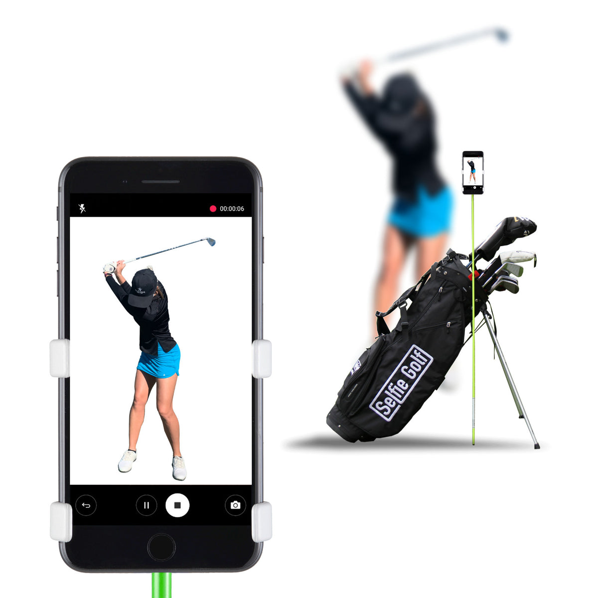 Golf Swing Recording Phone Holder - Golf Analyzer Accessories for All Phones