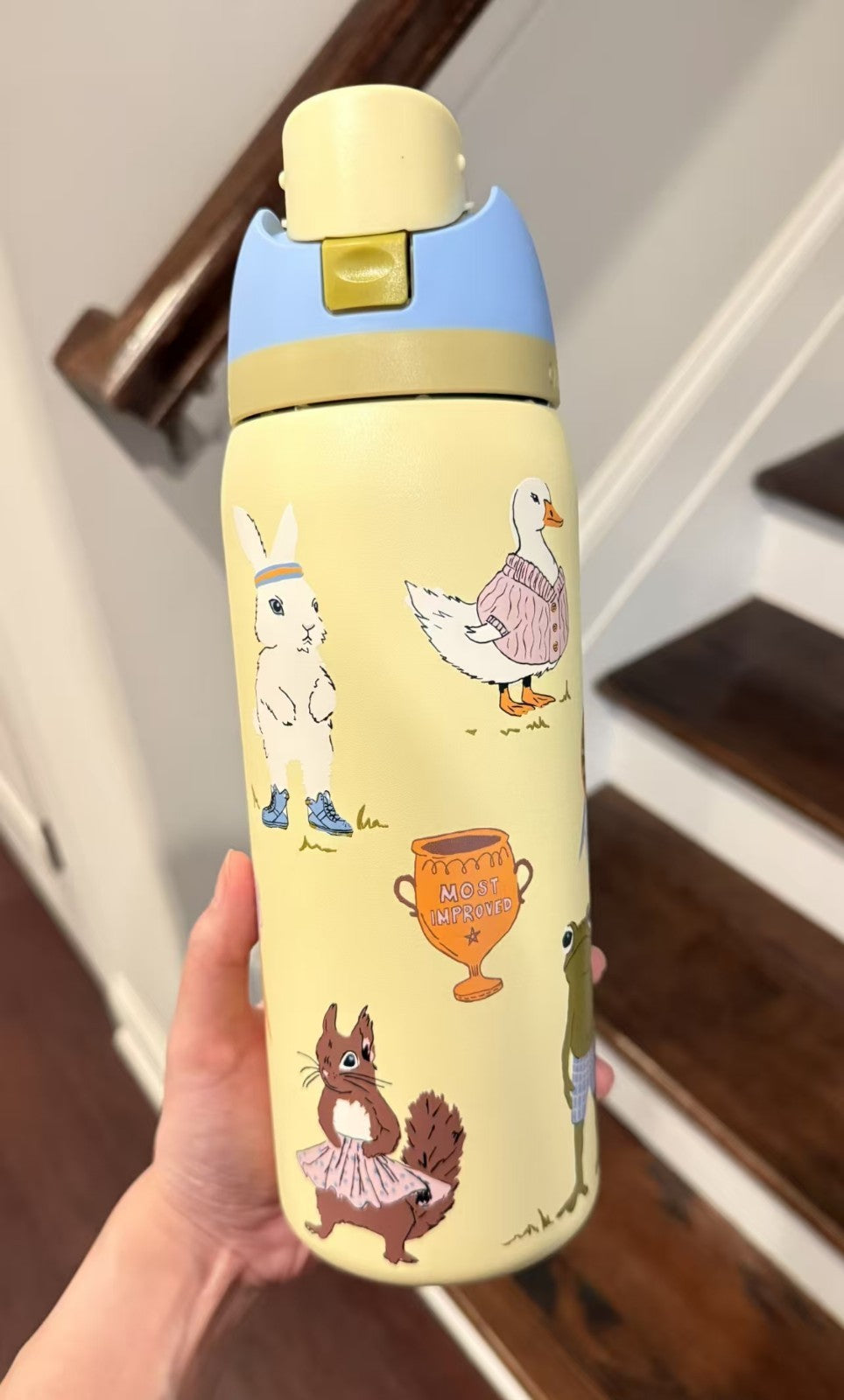 32oz Stainless Steel Water Bottle with Straw - Vibrant Yellow, BPA-Free, Outdoor & Sports Hydration
