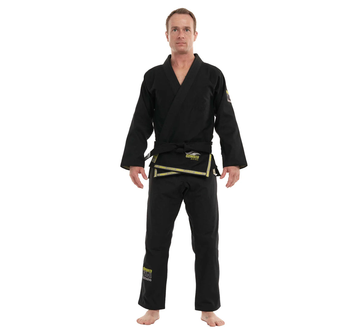 Lightweight Brazilian Jiu-Jitsu Gi for Men - All Sizes, Black and Green