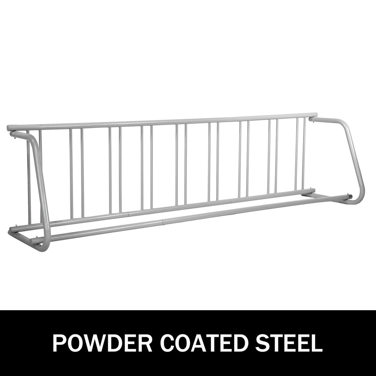 9-Bike Floor Bike Rack with Stability Stand - Single-Side Bicycle Storage