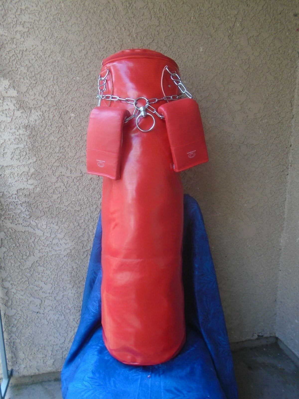 Boxing Punching Bag with Chain and Gloves Set - Martial Arts Training Equipment