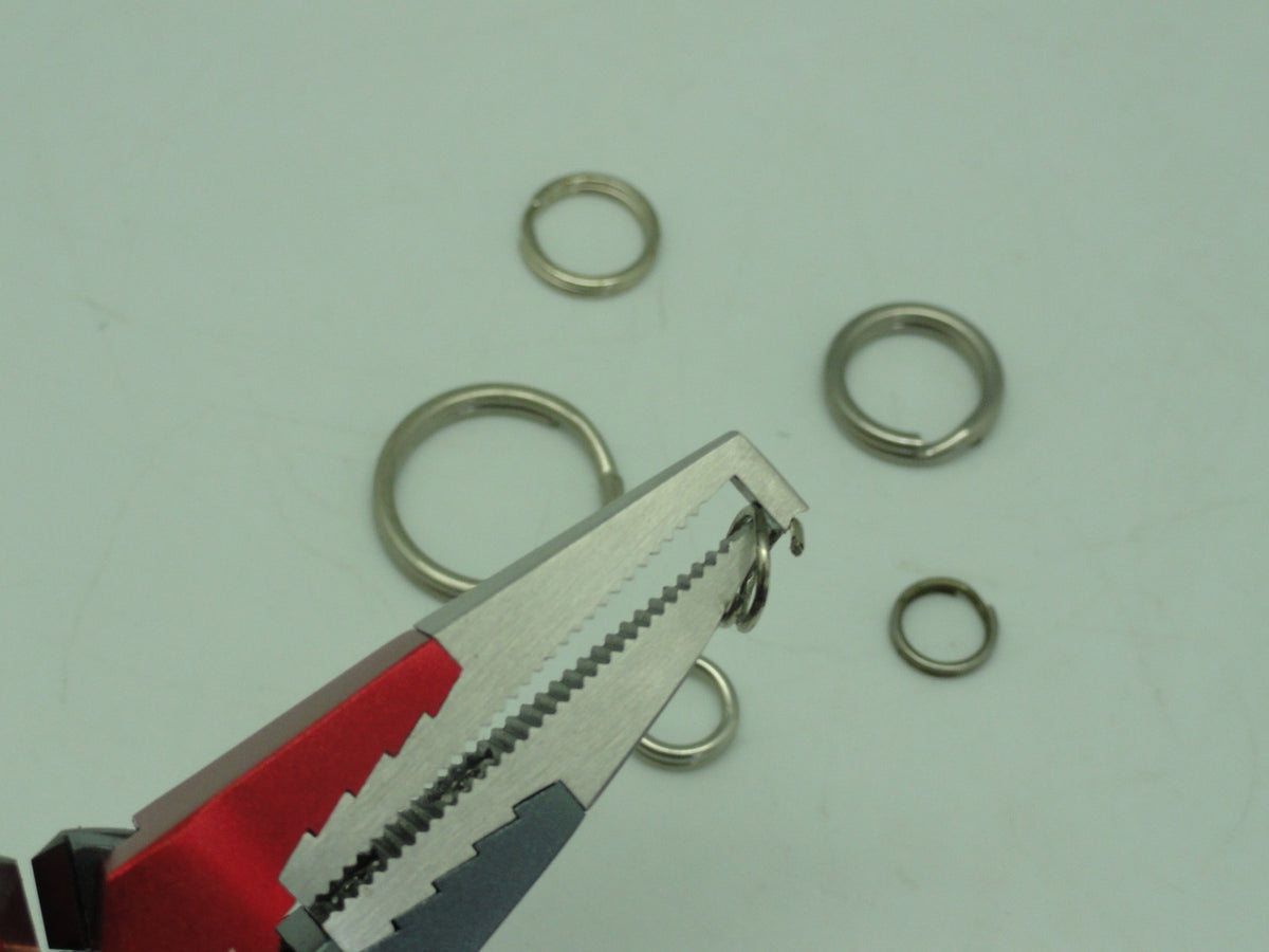 Fishing Split Ring Pliers Titanium Jaw Aluminum Body 6-5/8"