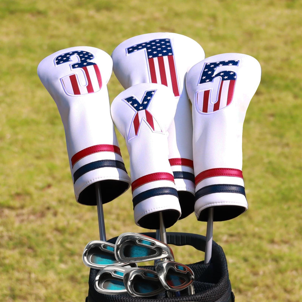 USA Stars and Stripes Golf Hybrid Headcover - Patriotic Club Protector