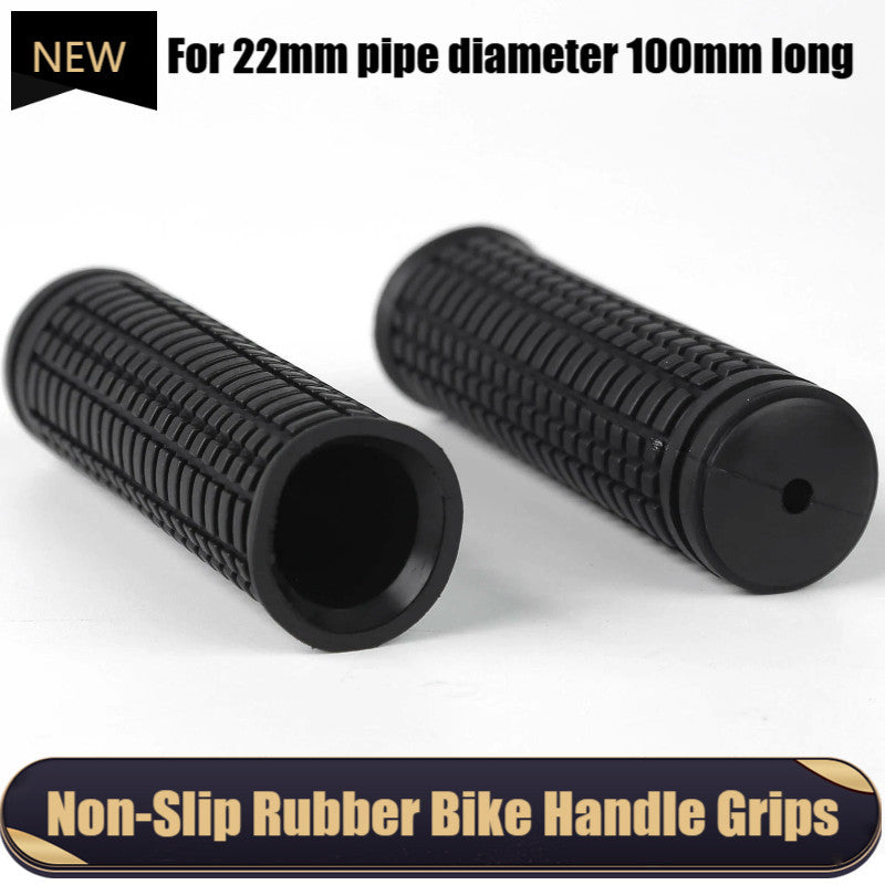 2PCS Bike Handlebar Grips Non-Slip Rubber 22mm Diameter 100mm Length