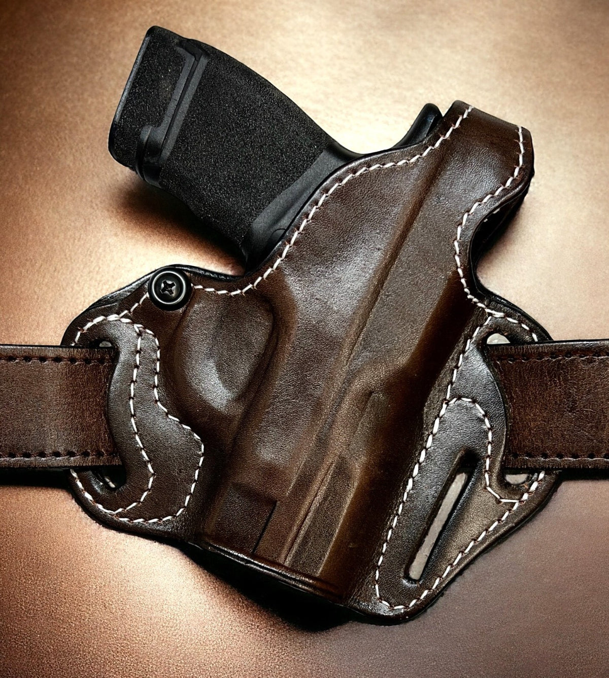 Tagua Right Hand OWB Belt Holster for Gun Models - Dark Brown Leather