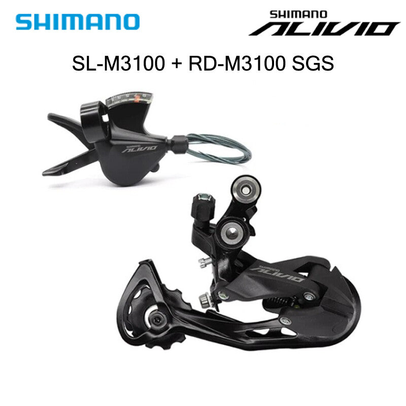 Shimano Alivio 9-Speed MTB Shifter and Rear Derailleur Set - Black