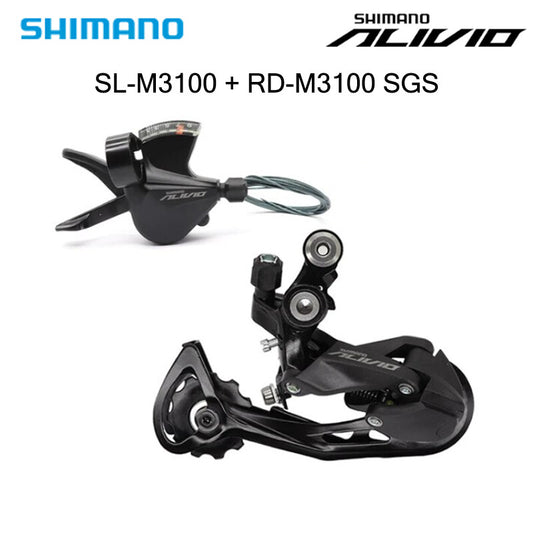 Shimano Alivio 9-Speed MTB Shifter and Rear Derailleur Set - Black