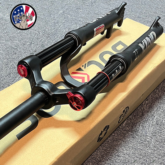 Kids 24-Inch MTB Suspension Fork Air Spring Disc Brake QR Lockout