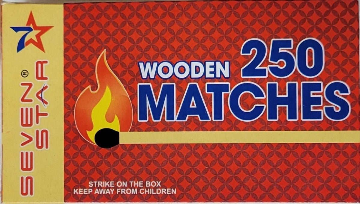Safety Matches 4 Pack - Large Strike-On-Box Wooden Matchsticks for Kitchen