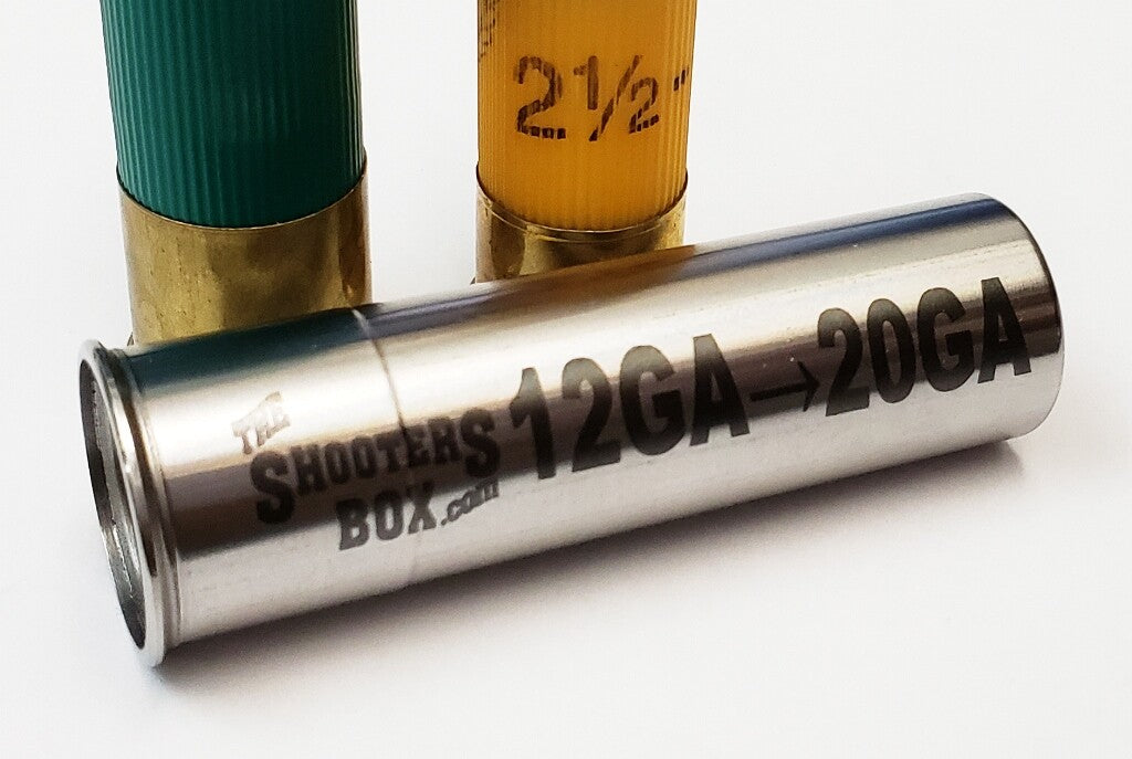 12GA to 20GA Shotgun Adapter Stainless Steel Chamber Reducer - Made in USA