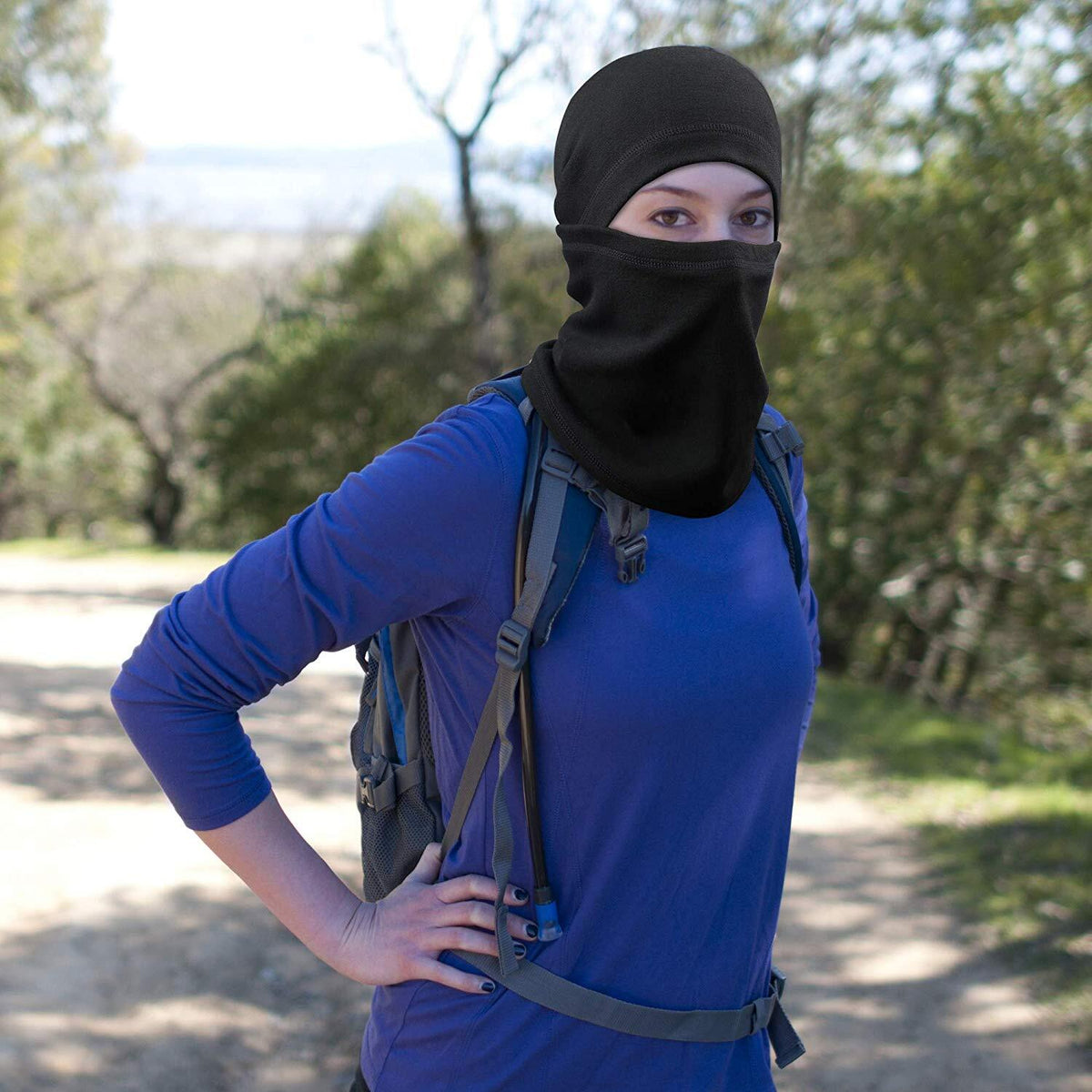 Unisex Winter Balaclava Ski Mask with Adjustable Drawstring - Cold Weather Face Cover