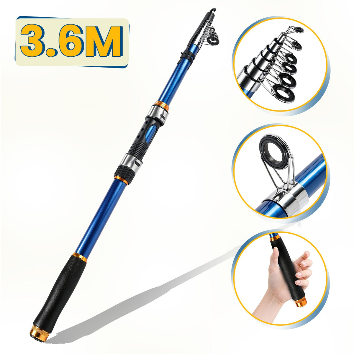 Telescopic Carbon Fiber Fishing Rod High Sensitivity Spinning Rod - Multiple Lengths