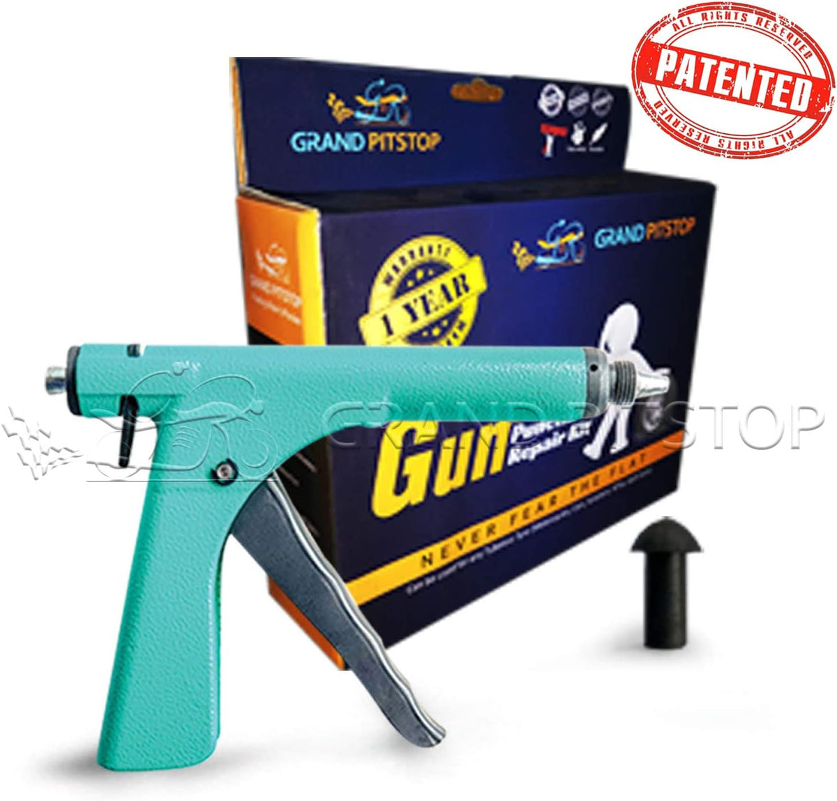 Tubeless Tire Puncture Repair Kit with Mushroom Plugs for Cars and Motorcycles