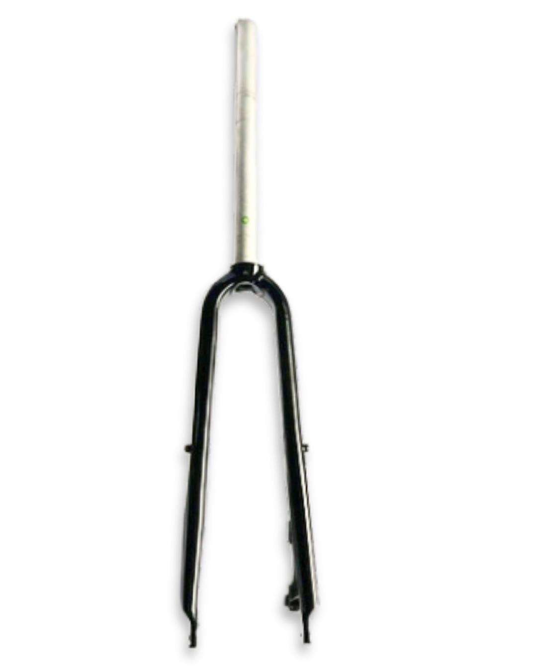 700C Alloy Bike Fork - Threadless Rigid Disc Brake Compatible 100mm QR - Gloss Black