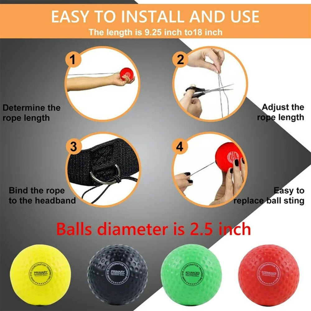 Reflex Boxing Ball with Adjustable Headbands for Kids and Adults