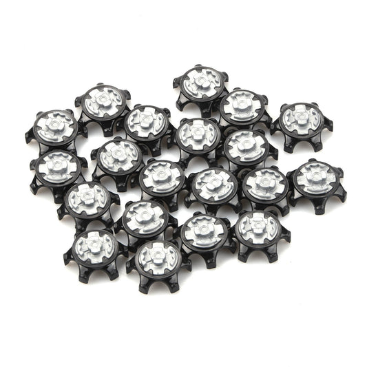 20PCS Golf Shoe Spikes Replacement Cleats - Fast Twist Black Plastic