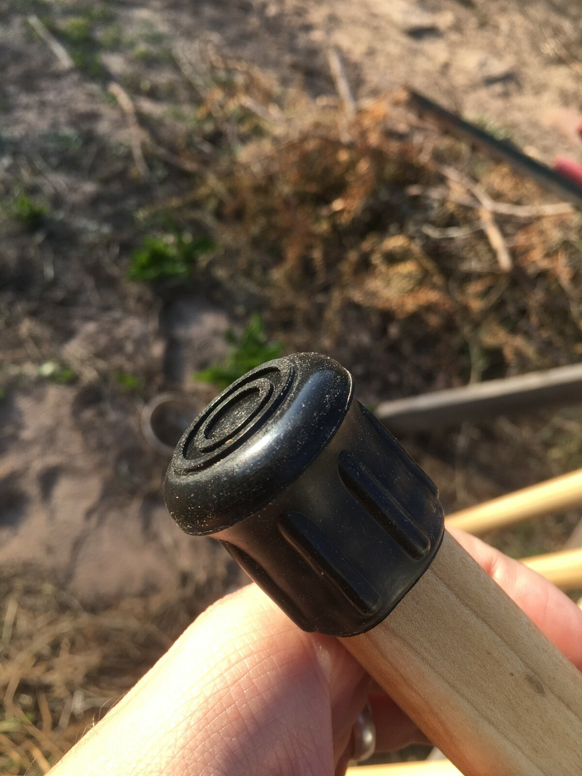 Hand Carved Wooden Hiking Stick with Natural Earth Tones and US Craftsmanship