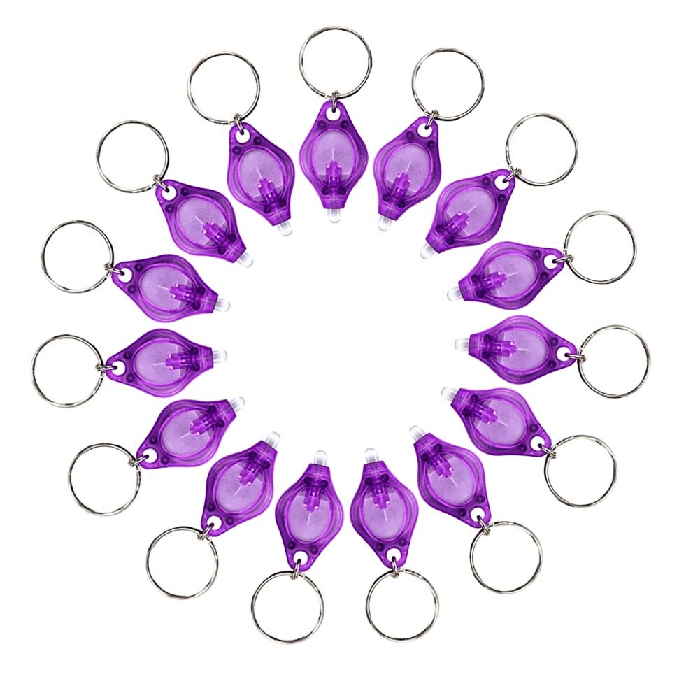 50-100PCS UV LED Keychain Flashlights - Black Light Ultraviolet Mini Lights