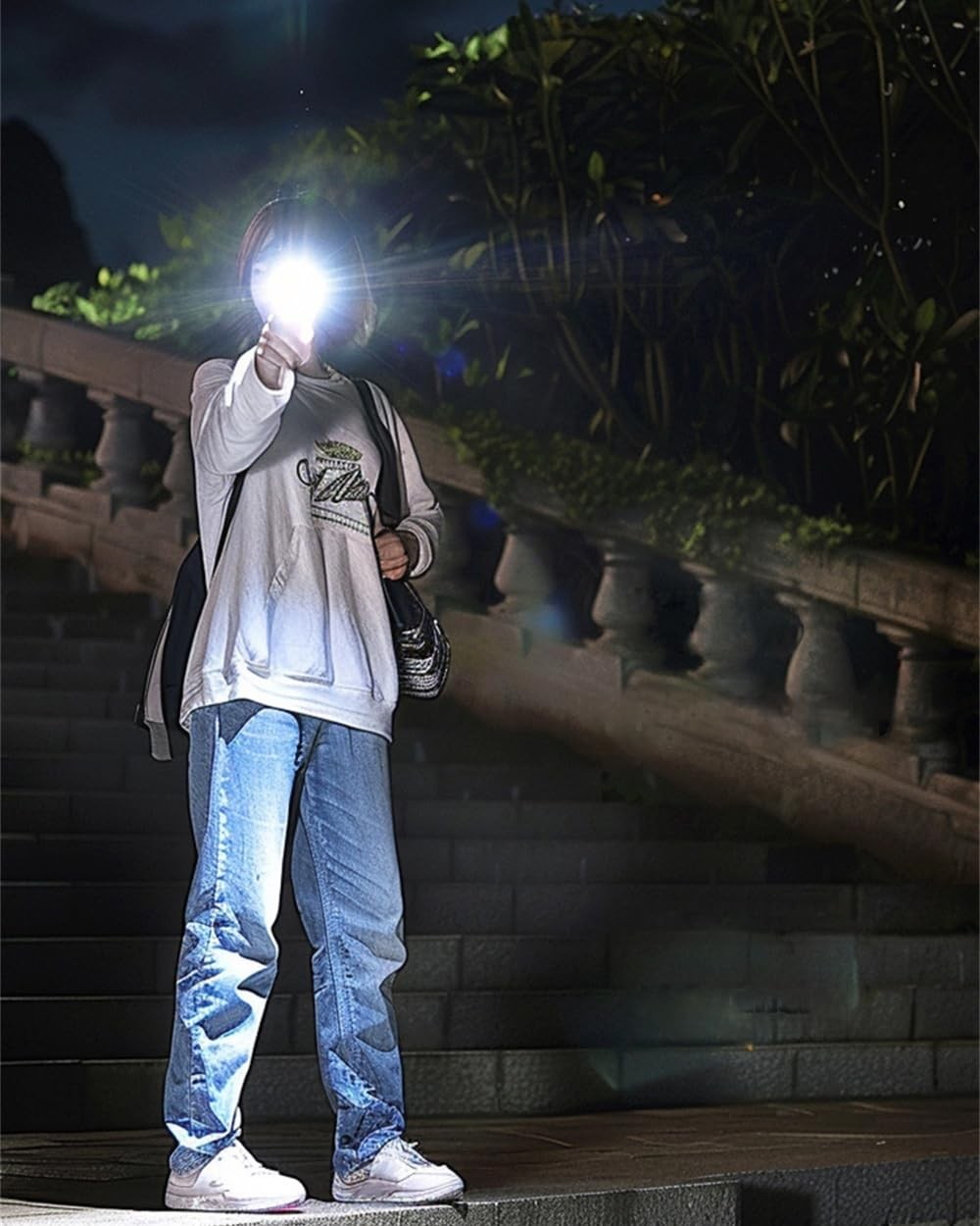 Rechargeable Pocket LED Flashlight with 7 Modes, Magnetic Base & SOS Alarm