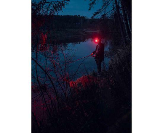 USB Rechargeable LED Flashlight with Red and White Lights - 1100 Lumens, Magnet, Multi-Mode