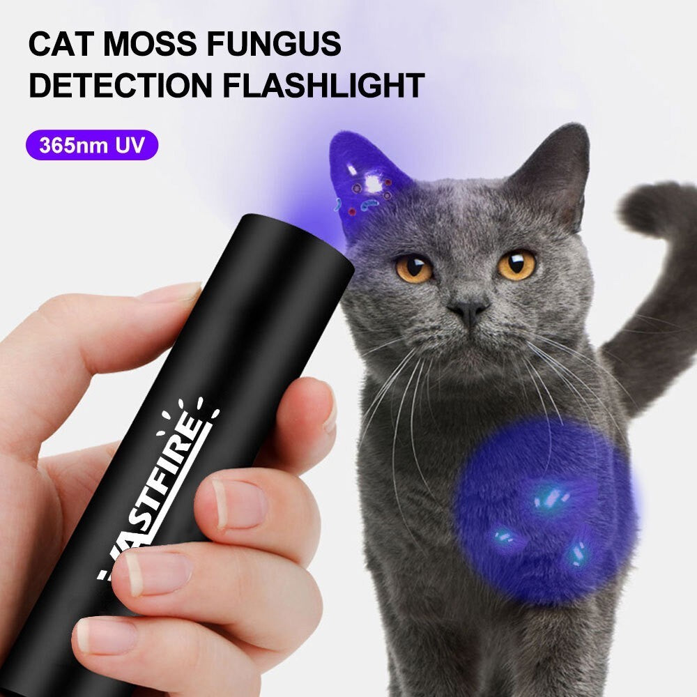 365nm UV Handheld Blacklight Torch LED Flashlight USB Rechargeable