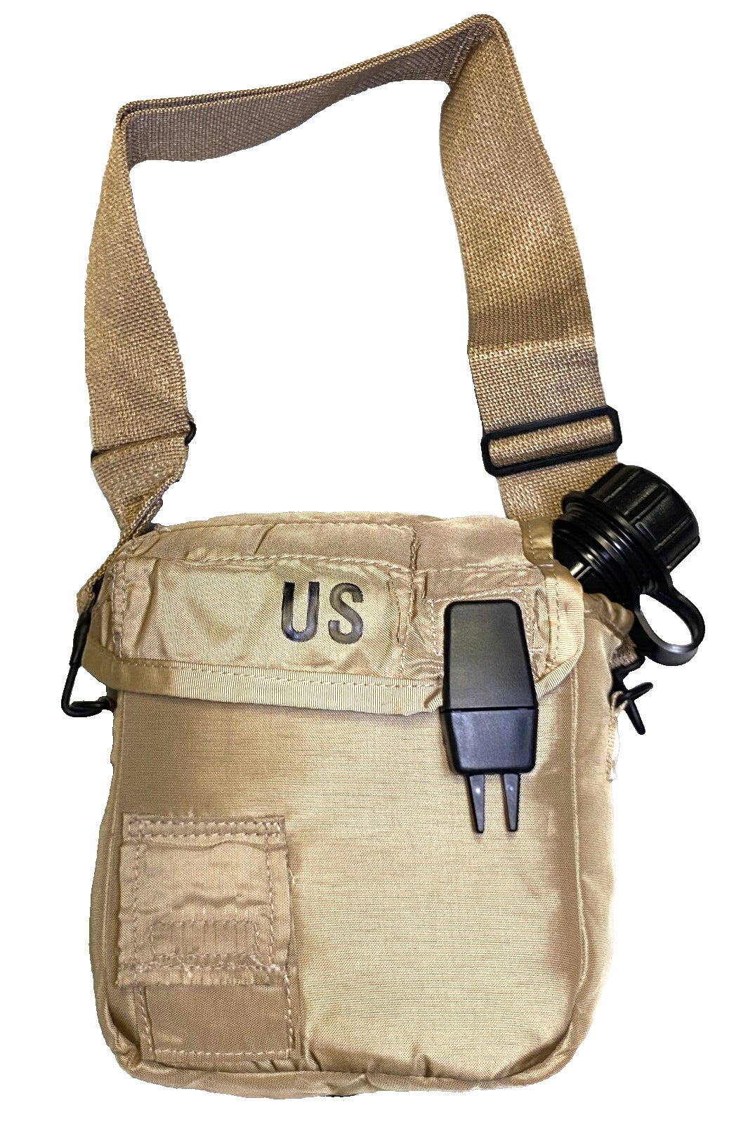 Military 2 Quart Collapsible Water Canteen with Cover and Strap