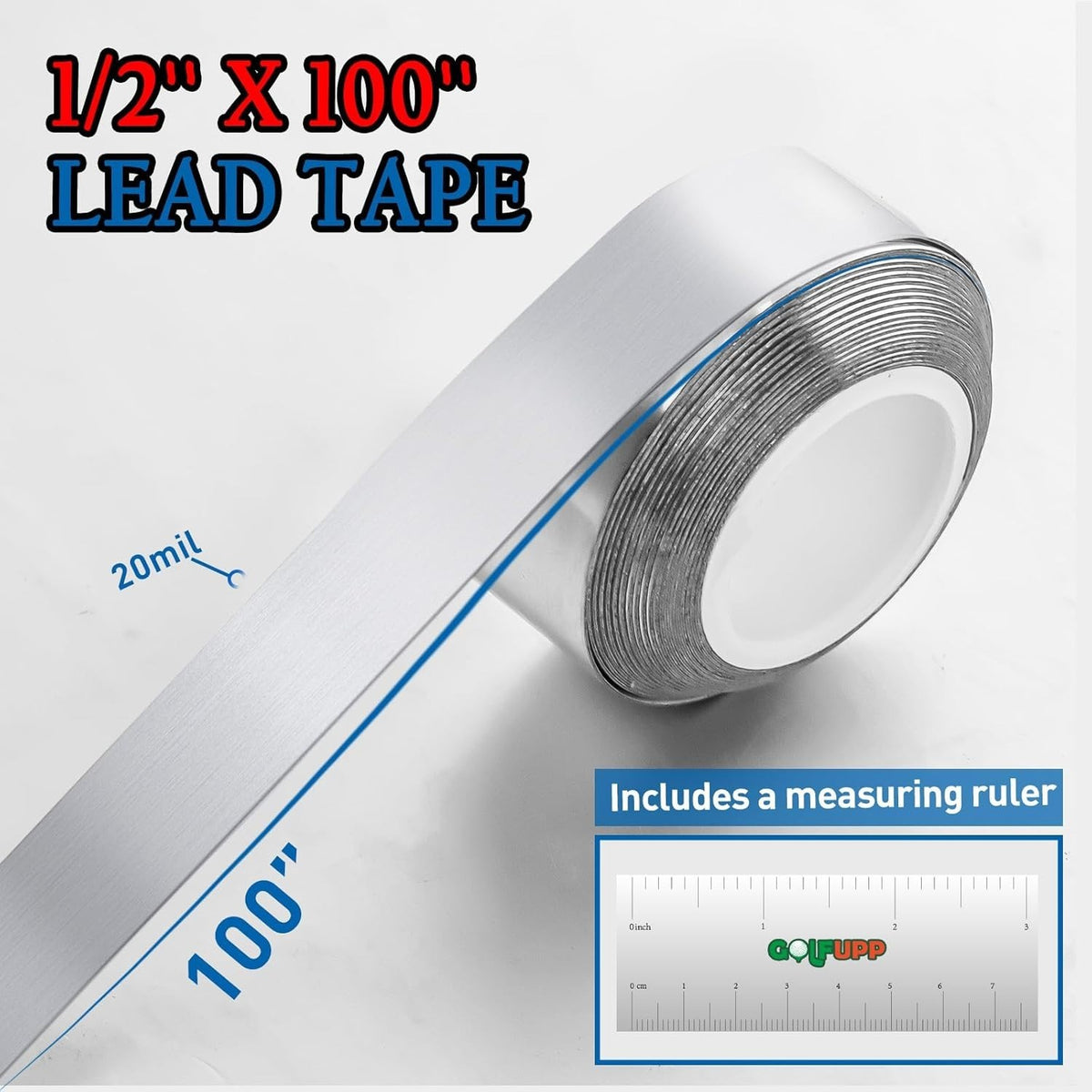 High Density Golf Lead Tape 1/2'' x 60'' - Adjustable Weight & Balance