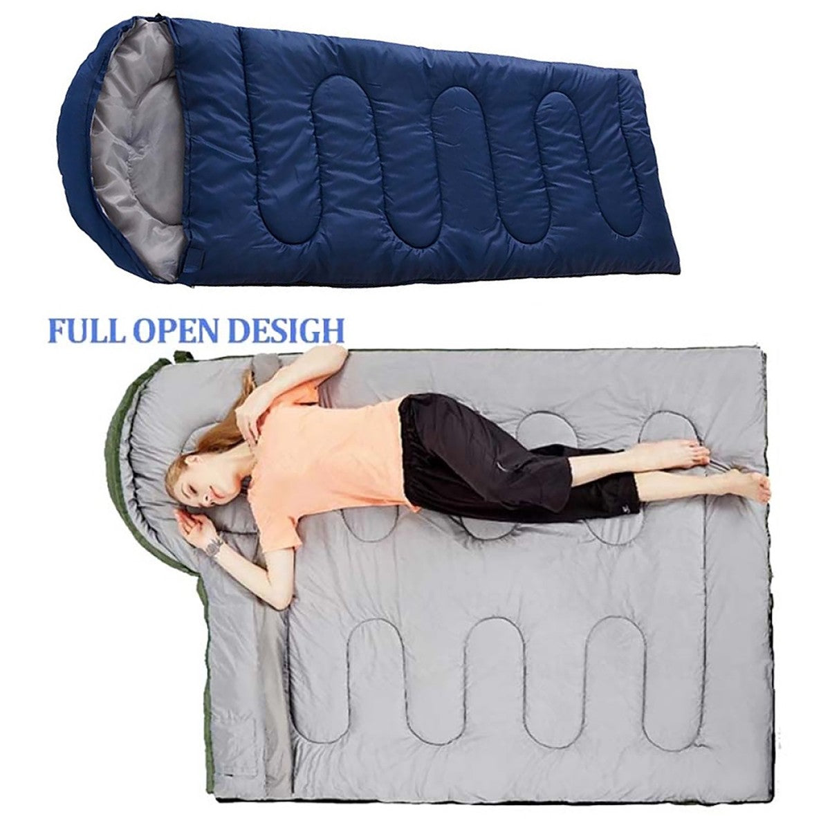 Extra Thick Waterproof Winter Sleeping Bag for Camping & Hiking