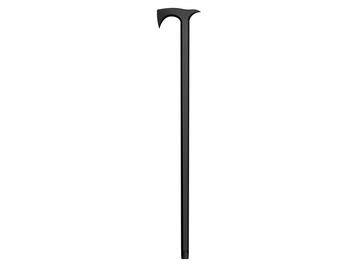 Self Defense Cane with Axe Head - 38-Inch Polypropylene Walking Stick Black