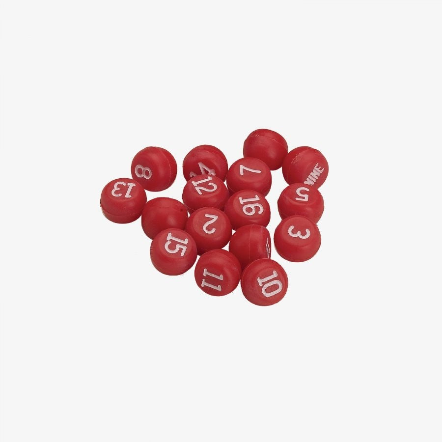 Red Plastic Tally Balls for Pool & Pill Pool Games