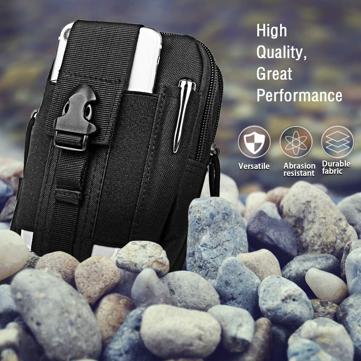 Tactical Molle Waist Pack Bag for Outdoor, Hiking & Military Use
