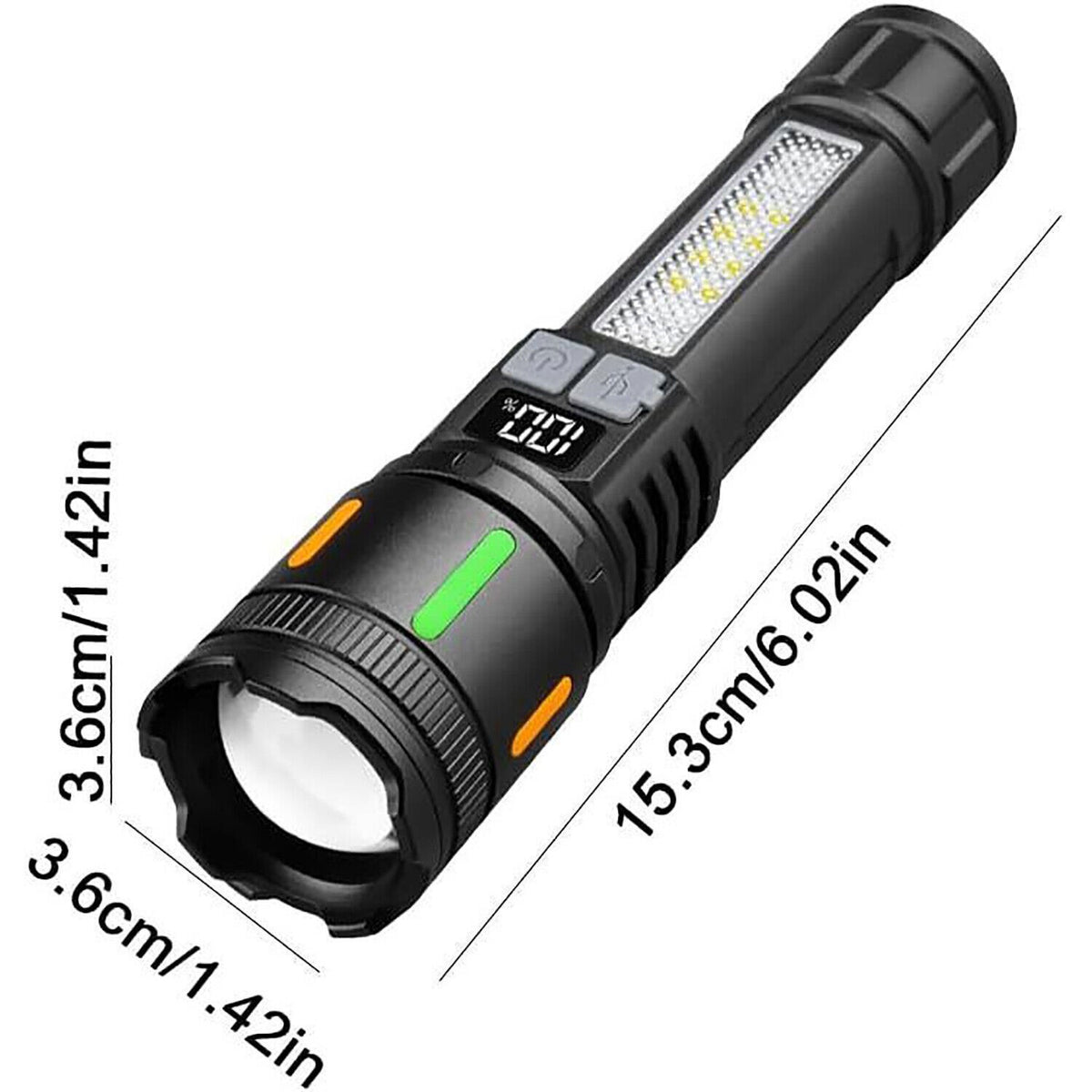 High Power LED Tactical Flashlight 99000000 Lumens Rechargeable Work Light