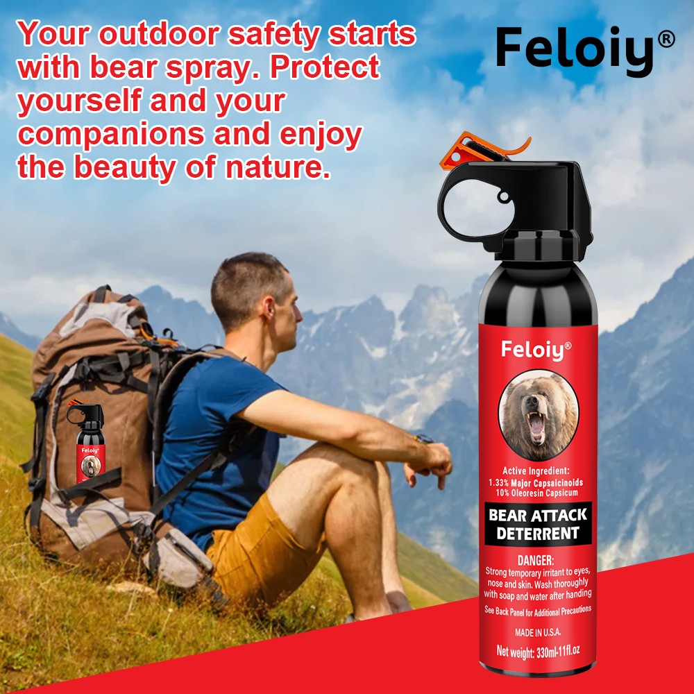 Bear Spray 11oz Personal Defense with Free - Up to 30ft Range
