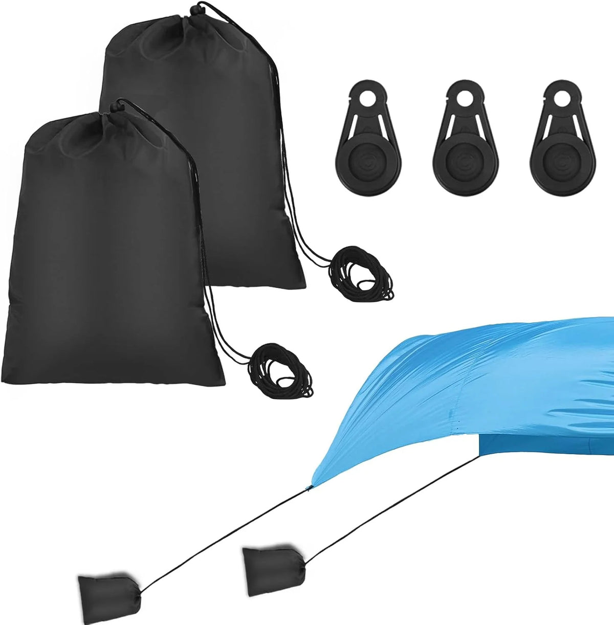 Beach Canopy Wind Stabilizer Sandbags Pack - Portable Shade Accessories