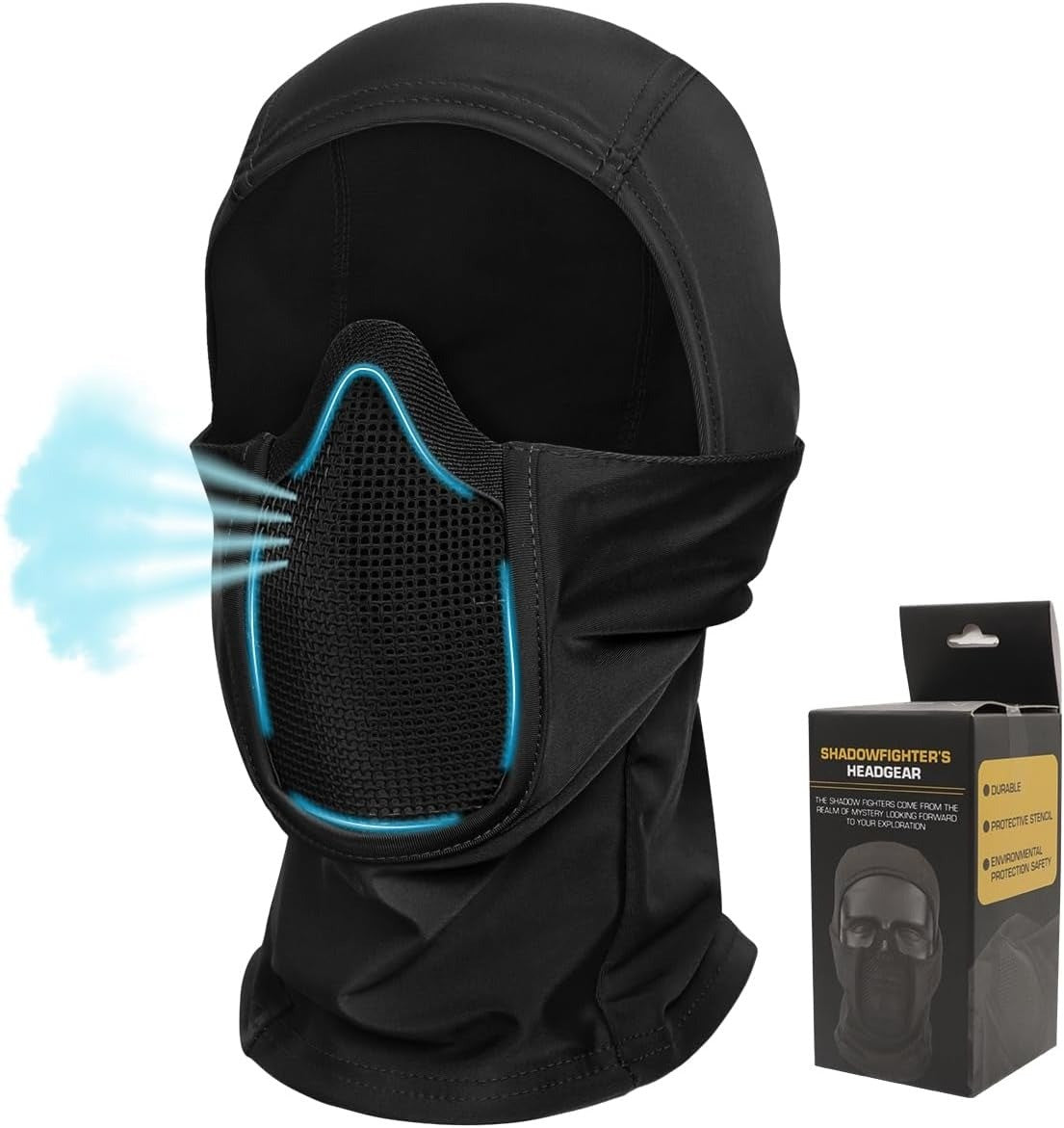 Full Face Mask with Mesh Mouth Guard for Airsoft, Paintball & Tactical Use