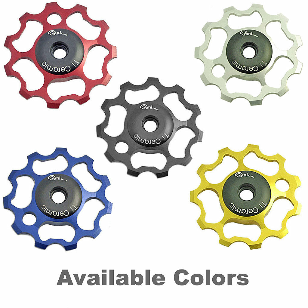 Lightweight Bicycle Derailleur Pulleys for 9 & 10 Speed Shimano Dura Ace Ultegra XT - Blue