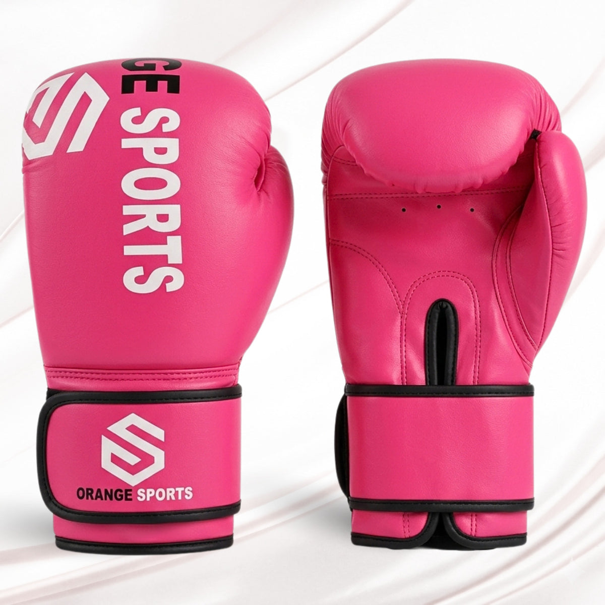 Pink Boxing Gloves for Training Muay Thai Kickboxing Synthetic Leather