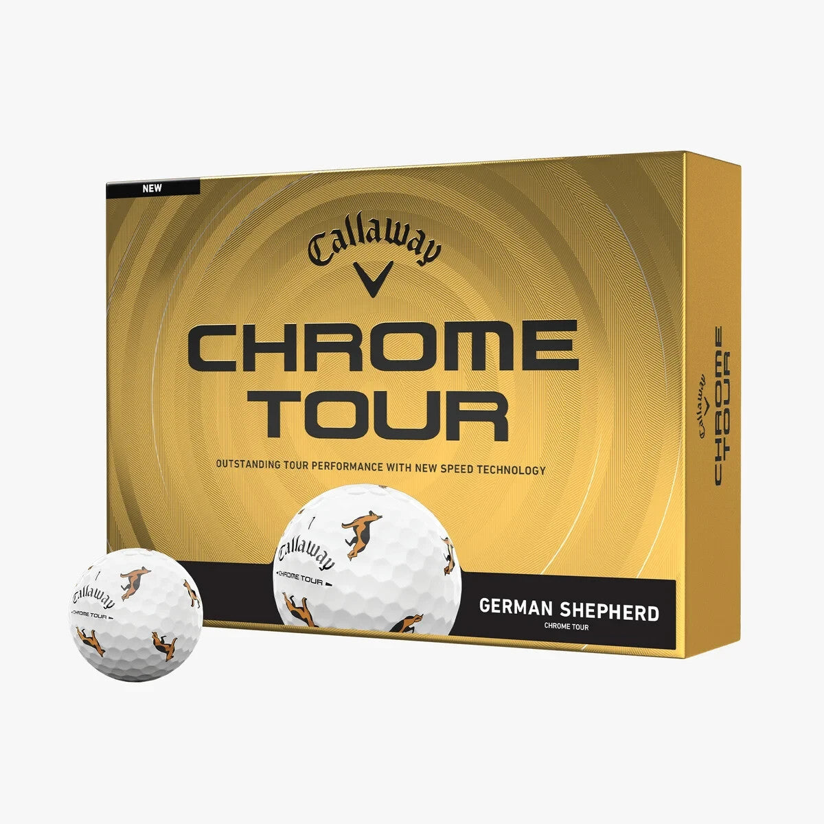 Limited Edition Callaway Chrome Tour Dog Golf Balls 12-Pack or Single
