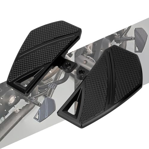 Passenger Foot Pegs for Harley Motorcycles - Black Aluminum Support