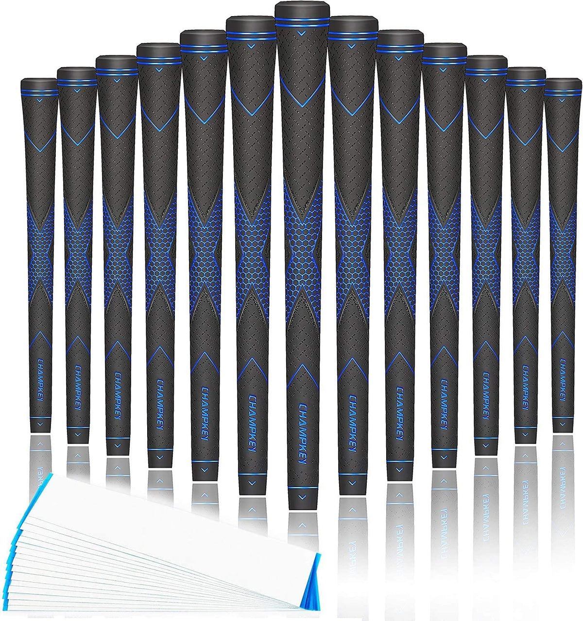 Golf Grip Set - High Traction Rubber Golf Club Grips with Tapes and Kits
