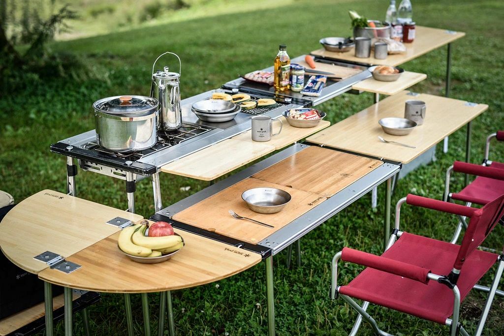 Iron Grill Table with Bamboo Insert for Snow Peak IGT CK-126TR - New
