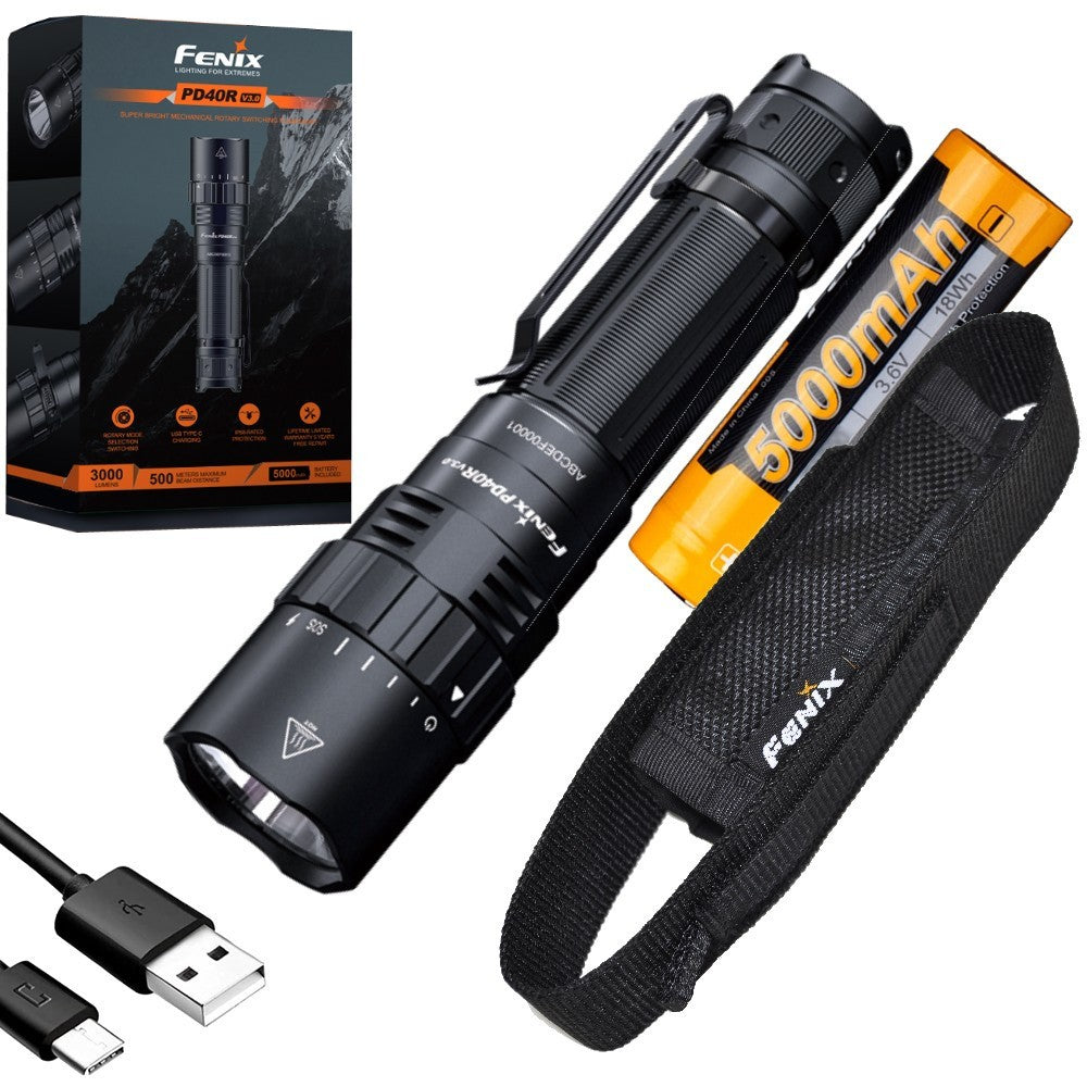 Rechargeable LED Flashlight 3000 Lumens Waterproof Aluminum Camping Light