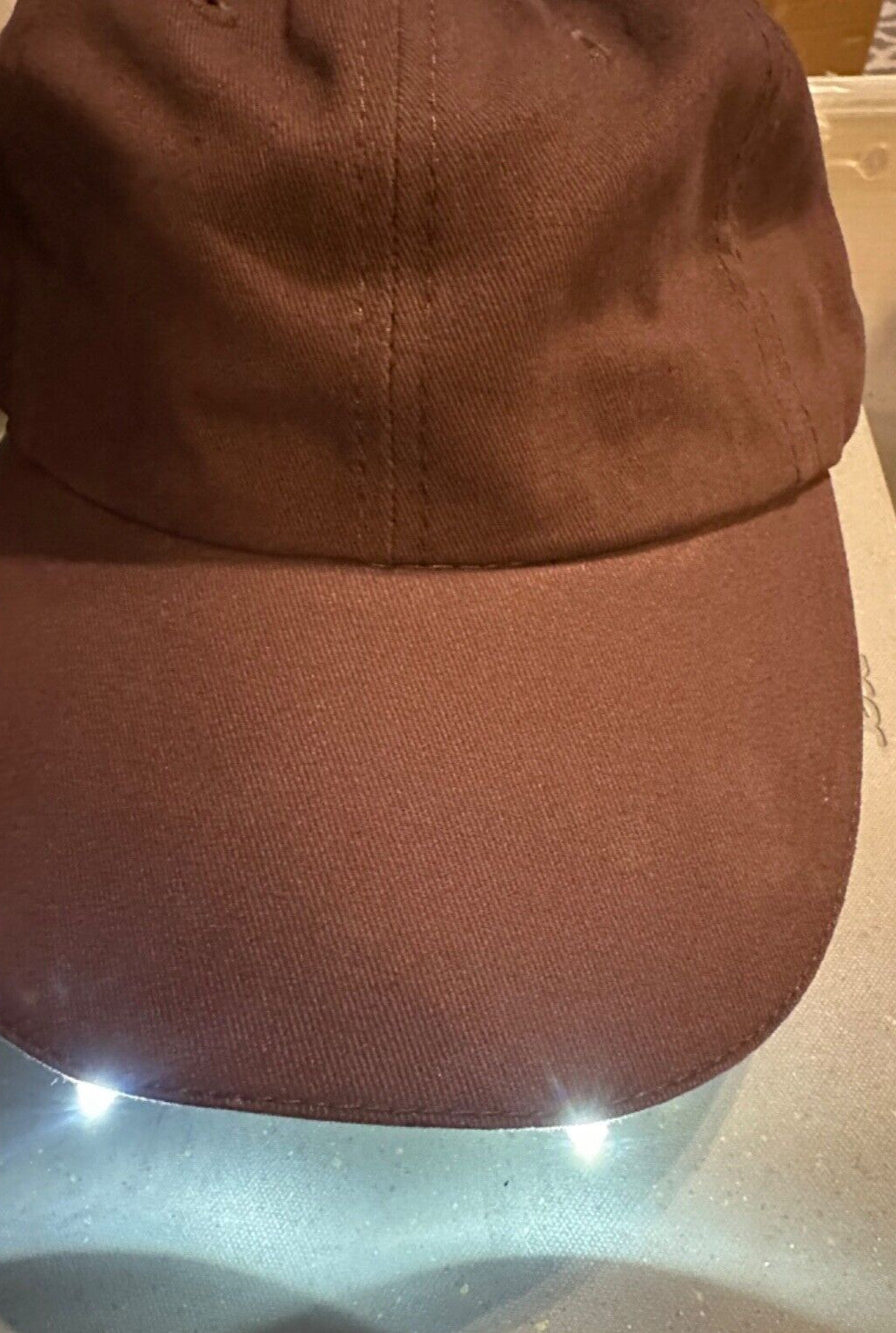 LED Light-Up Baseball Hat Cap with Built-in Brim for Camping Hiking