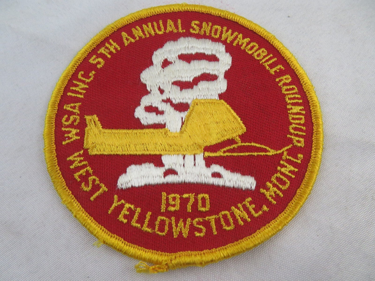 West Yellowstone Snowmobile Roundup Embroidered Patch 4 Inches