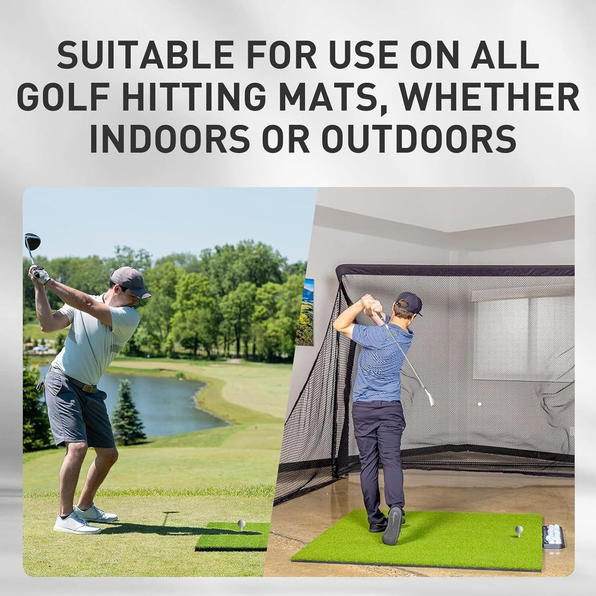 Rubber Golf Tees Set with Different Heights - Tee Holder for Driving Range & Practice
