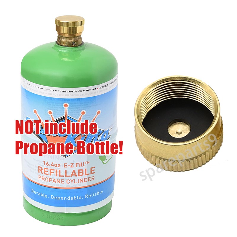 6 Pack Brass Propane Bottle Caps for Refill 1 lb Gas Tanks Seal & Protect