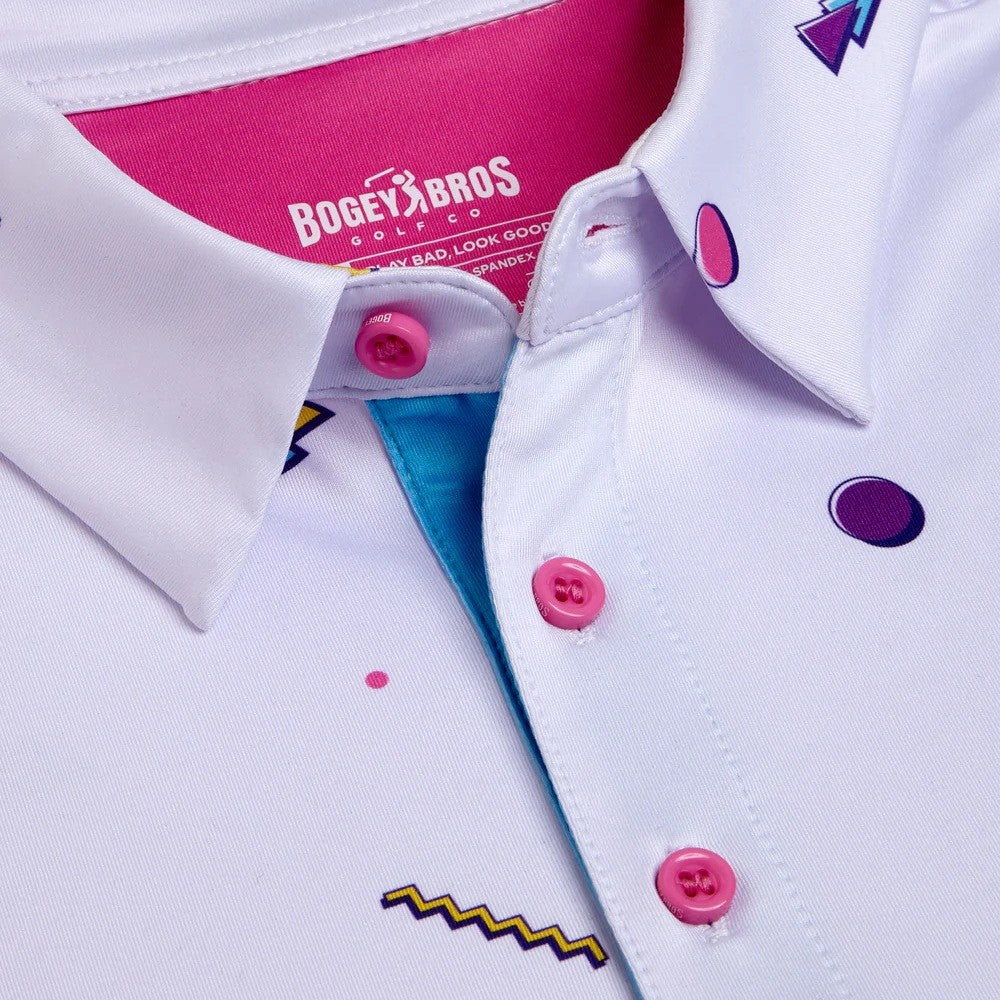 Golf Polo Shirt for Men XL - Breathable, UPF 50, Retro Style
