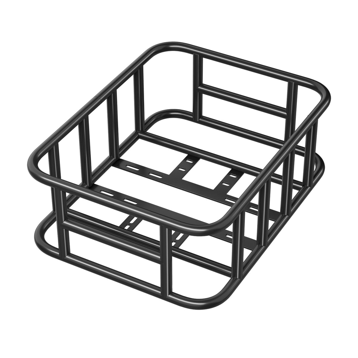 Bike Rear Cargo Basket with Rainproof Cover, Heavy-Duty Metal, 110 lbs Capacity