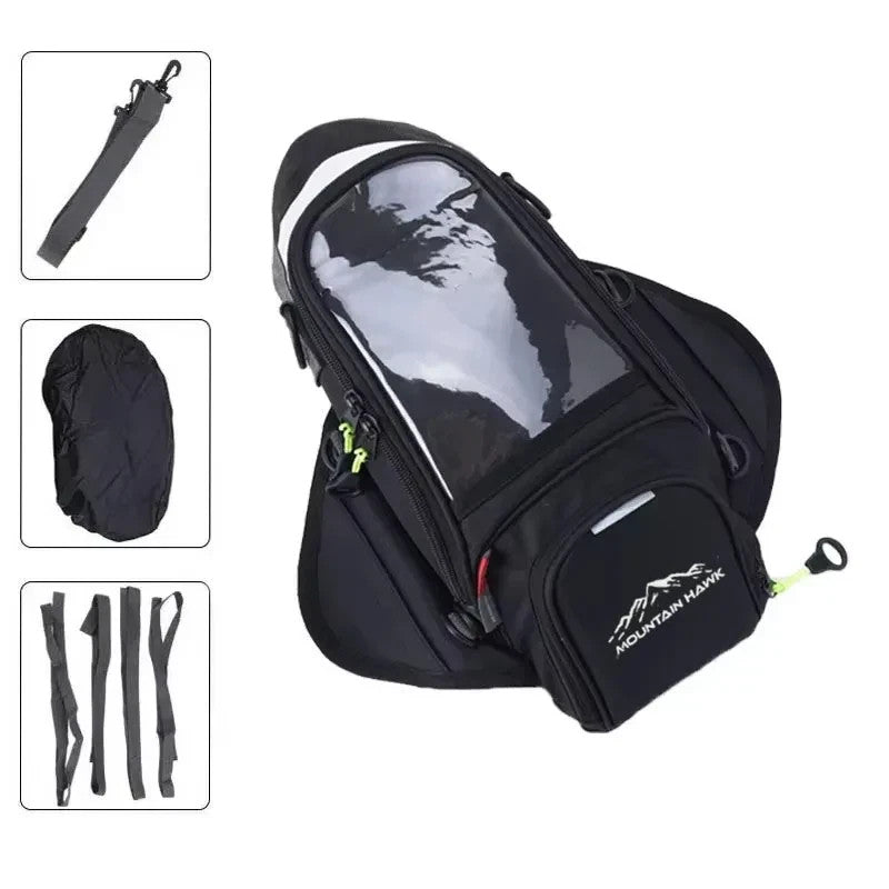 Motorcycle Fuel Tank Bag with Phone Holder Waterproof Storage for Navigation